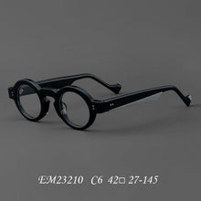 Carica l&#39;immagine nel visualizzatore di Gallery, Acrylic Glasses Frame 2024 In Retro Round Men And Women Glasses Frame Personalized Two-color  Optical Prescription Frame 23210