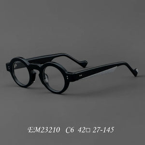 Acrylic Glasses Frame 2024 In Retro Round Men And Women Glasses Frame Personalized Two-color  Optical Prescription Frame 23210