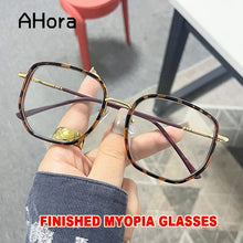 Load image into Gallery viewer, Ahora Retro Oversized Finished Myopia Glasses Frame With Diopters for Women Men Ins Style Square Large Frame Spectacles Frames