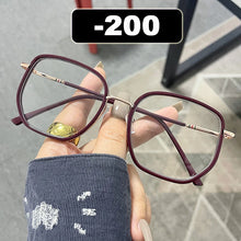 Load image into Gallery viewer, Ahora Retro Oversized Finished Myopia Glasses Frame With Diopters for Women Men Ins Style Square Large Frame Spectacles Frames