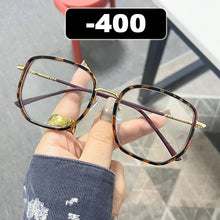 Load image into Gallery viewer, Ahora Retro Oversized Finished Myopia Glasses Frame With Diopters for Women Men Ins Style Square Large Frame Spectacles Frames