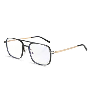 Aluminum Square Glasses Frame Men Titanium Vintage Anti Blue Light Glasses Women Optical Myopia Eyeglasses Frames Clear Eyewear