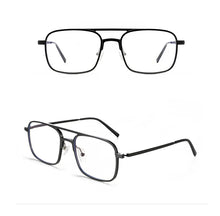 Load image into Gallery viewer, Aluminum Square Glasses Frame Men Titanium Vintage Anti Blue Light Glasses Women Optical Myopia Eyeglasses Frames Clear Eyewear