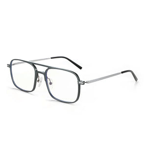 Aluminum Square Glasses Frame Men Titanium Vintage Anti Blue Light Glasses Women Optical Myopia Eyeglasses Frames Clear Eyewear