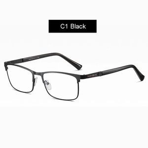 Anti Blue Light Blocking Reading Glasses Men Women Business Metal Frame Resin Prescription Glasses Lenses Eyewear +1.0~4.0