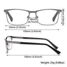 Load image into Gallery viewer, Anti Blue Light Blocking Reading Glasses Men Women Business Metal Frame Resin Prescription Glasses Lenses Eyewear +1.0~4.0