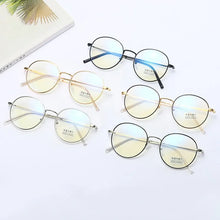 Carica l&#39;immagine nel visualizzatore di Gallery, Anti-Blue Light Glasses for Women Men Classic Metal Frame Eyewear Office Computer Goggles Blue Rays Blocking Glasses