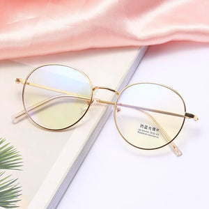 Anti-Blue Light Glasses for Women Men Classic Metal Frame Eyewear Office Computer Goggles Blue Rays Blocking Glasses