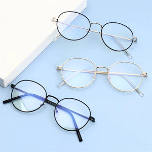 Anti-Blue Light Glasses for Women Men Classic Metal Frame Eyewear Office Computer Goggles Blue Rays Blocking Glasses