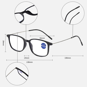 Anti-Blue Light Reading Glasses Men Women Square Frame Optical Computer Eye Glasses Ultralight Presbyopia Eyewear +1.0 To +4.0