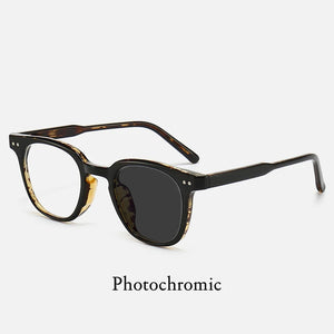 Anti Blue Light TR90 Circular Insert Frames Men Women Optical Prescription Glasses Photochromic  Computer Eyeglasses