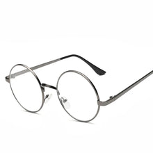 Load image into Gallery viewer, Anti blue Unisex Women Men Retro Round Metal Frame Clear Lens Glasses UV 400 silver gold anti-radiation Nerd Spectacles Eyeglass