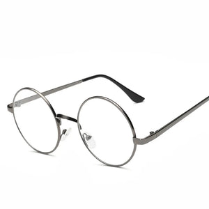 Anti blue Unisex Women Men Retro Round Metal Frame Clear Lens Glasses UV 400 silver gold anti-radiation Nerd Spectacles Eyeglass