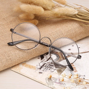 Anti blue Unisex Women Men Retro Round Metal Frame Clear Lens Glasses UV 400 silver gold anti-radiation Nerd Spectacles Eyeglass