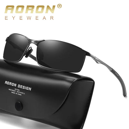 Aoron Polarized Sunglasses Mens/Women Driving Mirror Sun Glasses Metal Frame Goggles UV400 Anti-Glare Sunglasses