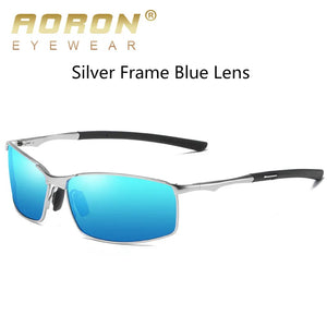 Aoron Polarized Sunglasses Mens/Women Driving Mirror Sun Glasses Metal Frame Goggles UV400 Anti-Glare Sunglasses