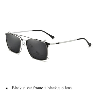 BCLEAR  Polarized Sunglasses Men Women Magnetic Clip On Glasses Alloy Optical Prescription Eyeglass Frames Clip Sun Lens