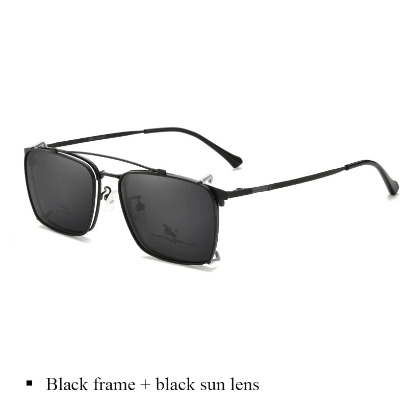 BCLEAR  Polarized Sunglasses Men Women Magnetic Clip On Glasses Alloy Optical Prescription Eyeglass Frames Clip Sun Lens