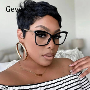 Big Frame Glasses For Women Oversized TR90 Anti Blue Light Blocking Eyeglasses Ladies Transparent Optical Spectacle