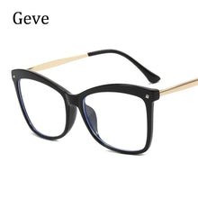 Load image into Gallery viewer, Big Frame Glasses For Women Oversized TR90 Anti Blue Light Blocking Eyeglasses Ladies Transparent Optical Spectacle