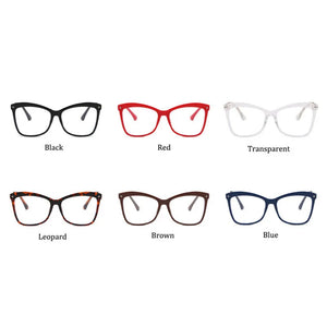 Big Frame Glasses For Women Oversized TR90 Anti Blue Light Blocking Eyeglasses Ladies Transparent Optical Spectacle