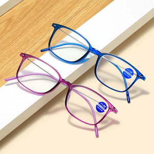 Blue Light Reading Glasses Men Women Vintage HD Hyperopia Eyewear Full Square Frame Ultralight Computer Eye Glasses +1.0 To +4.0