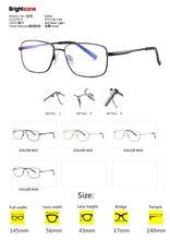 Load image into Gallery viewer, Brightzone Anti Blue Light Computer Glasses Anti Eye Eyestrain Clear Lens TR90 Metal Frame for Men Women light Blocking Eyewear