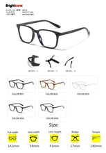 Load image into Gallery viewer, Brightzone Anti Blue Light Computer Glasses Anti Eye Eyestrain Clear Lens TR90 Metal Frame for Men Women light Blocking Eyewear