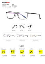 Load image into Gallery viewer, Brightzone Anti Blue Light Computer Glasses Anti Eye Eyestrain Clear Lens TR90 Metal Frame for Men Women light Blocking Eyewear