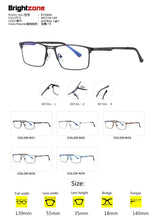 Load image into Gallery viewer, Brightzone Anti Blue Light Computer Glasses Anti Eye Eyestrain Clear Lens TR90 Metal Frame for Men Women light Blocking Eyewear