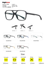 Load image into Gallery viewer, Brightzone Anti Blue Light Computer Glasses Anti Eye Eyestrain Clear Lens TR90 Metal Frame for Men Women light Blocking Eyewear