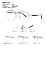 Load image into Gallery viewer, Brightzone Anti Blue Light Computer Glasses Anti Eye Eyestrain Clear Lens TR90 Metal Frame for Men Women light Blocking Eyewear