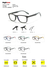 Load image into Gallery viewer, Brightzone Anti Blue Light Computer Glasses Anti Eye Eyestrain Clear Lens TR90 Metal Frame for Men Women light Blocking Eyewear