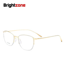 Load image into Gallery viewer, Brightzone Men Women Titanium Alloy Square Glasses Frame Exquisite Gold Wire Spectacle Frame Match Myopia Optics Eyeball