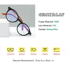 Load image into Gallery viewer, CRIXALIS Anti Blue Light Reading Glasses For Women Men TR90 Flexible Frame Spring Hinge Computer Presbyopia Eyewear Female UV400