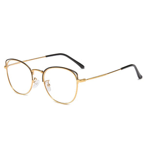 Cat Eyes Blue Ray Blocking Metal Glasses Men Women Anti Blue Light Computer Goggles Myopia Prescription Vintage Glass Frames