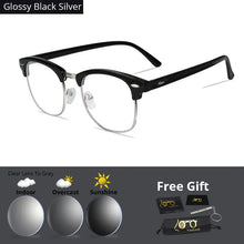 Load image into Gallery viewer, Chameleon Glasses For Myopia Anti Blue Ray Glare for Men Women Shortsighted Square Optical Spectacles Frames Prescription Frame