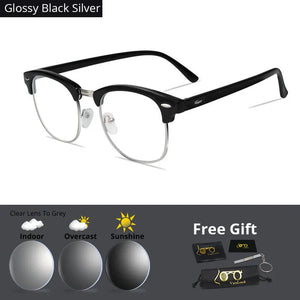 Chameleon Glasses For Myopia Anti Blue Ray Glare for Men Women Shortsighted Square Optical Spectacles Frames Prescription Frame