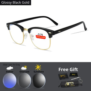 Chameleon Glasses For Myopia Anti Blue Ray Glare for Men Women Shortsighted Square Optical Spectacles Frames Prescription Frame