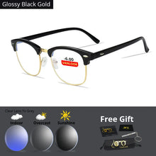 Load image into Gallery viewer, Chameleon Glasses For Myopia Anti Blue Ray Glare for Men Women Shortsighted Square Optical Spectacles Frames Prescription Frame