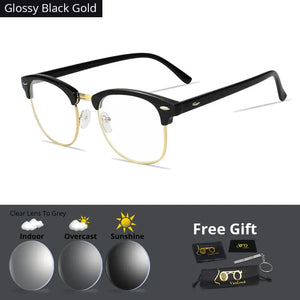 Chameleon Glasses For Myopia Anti Blue Ray Glare for Men Women Shortsighted Square Optical Spectacles Frames Prescription Frame