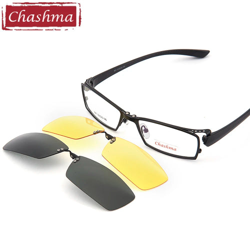 Chashma Day and Night Driving Polarized Clip Sunglasses Glasses Quality Optical Magnet Glasses Frame Mopia Frame Eyeglasses Mens