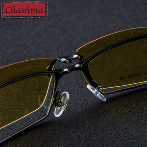 Chashma Day and Night Driving Polarized Clip Sunglasses Glasses Quality Optical Magnet Glasses Frame Mopia Frame Eyeglasses Mens