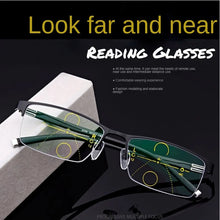 Load image into Gallery viewer, Classic Half Frame Progressive Multifocus Reading Glasses Men &amp; Women Blue Light Blocking Presbyopia Glasses