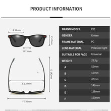 Carica l&#39;immagine nel visualizzatore di Gallery, Classic Polarized Sunglasses Men Women Brand Designer Driving Square Frame Sun Glasses Goggle Shades Eyewear UV400 Gafas De Sol