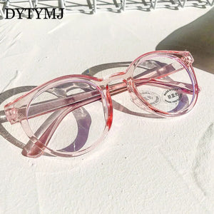 DYTYMJ Kid Glasses Frame Round Eye Glasses Anti-blue Light Glasses for Kids Student Eyeglasses Child Goggle Cute Pink Espejuelos