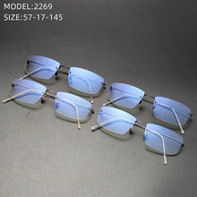 Carica l&#39;immagine nel visualizzatore di Gallery, Denmark Brand Screwless Glasses Frame Titanium Rimless Men Ultralight Prescription Eyeglasses Women Optical Blue Light Eyewear