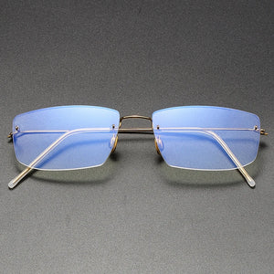 Denmark Brand Screwless Glasses Frame Titanium Rimless Men Ultralight Prescription Eyeglasses Women Optical Blue Light Eyewear