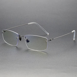 Denmark Brand Screwless Glasses Frame Titanium Rimless Men Ultralight Prescription Eyeglasses Women Optical Blue Light Eyewear