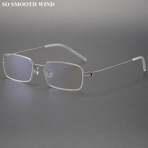 Denmark Brand Screwless Pure Titanium Glasses Frame Men Square Ultralight Prescription Eyeglasses Women Optical Myopia Eyewear